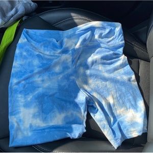 Blue biker shorts